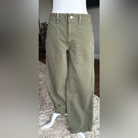 Levi's Denim - Levi's SIZE 27 Baggy Dad Olive Green Premium Denim Jeans